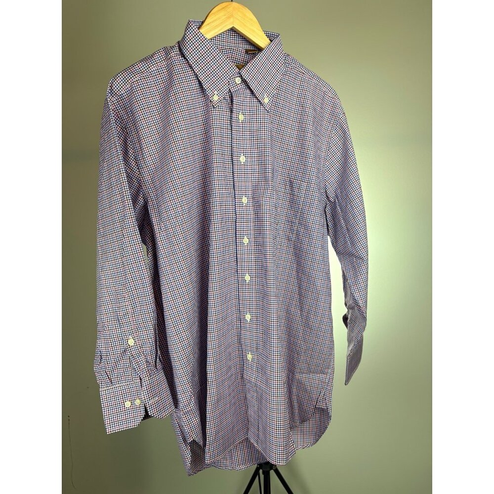 Paul Stuart Pink / Purple / White Dress Shirt 17 1/2 34
